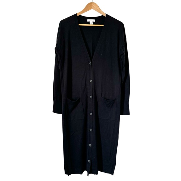 Nordstrom Signature Cashmere Duster Cardigan Sweater Button Up Womens Medium - Picture 4 of 9